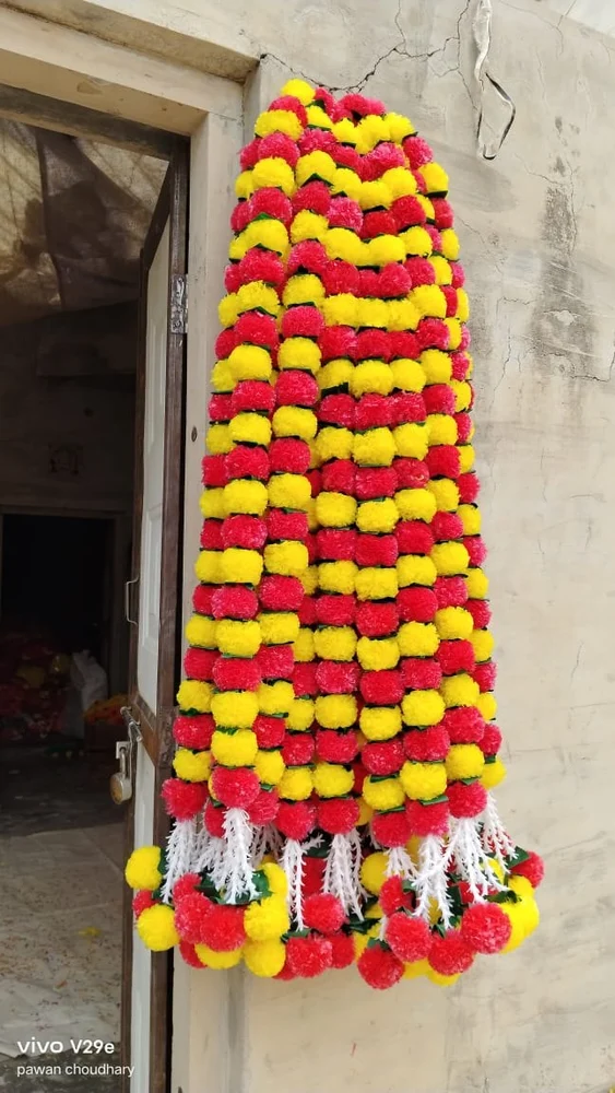 Artificial Marigold Mango Leaf Garland